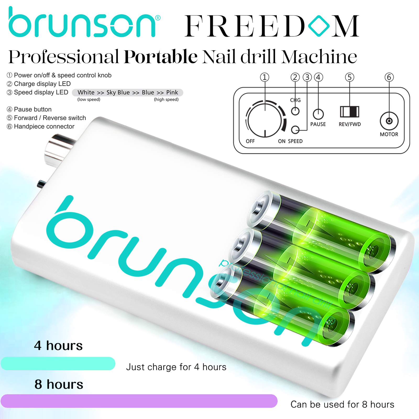 freedom portable nail drill machine008 high battery life nail drill machine