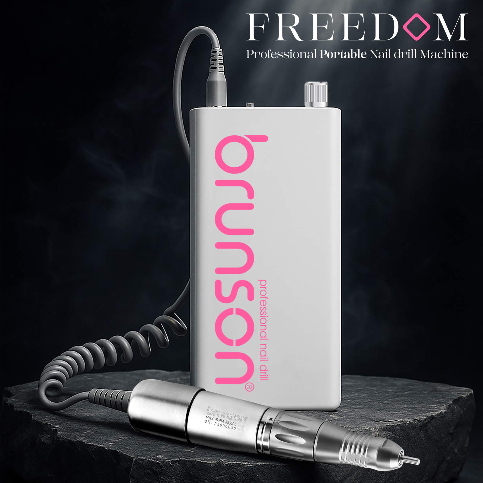 freedom portable nail drill machine04 Professional e-file nail drill with twist-lock system and vibration-free handpiece