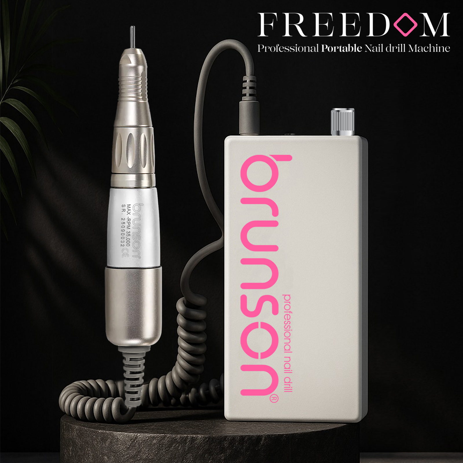 freedom portable nail drill machine05 Forward and backward rotation control on professional nail e-file