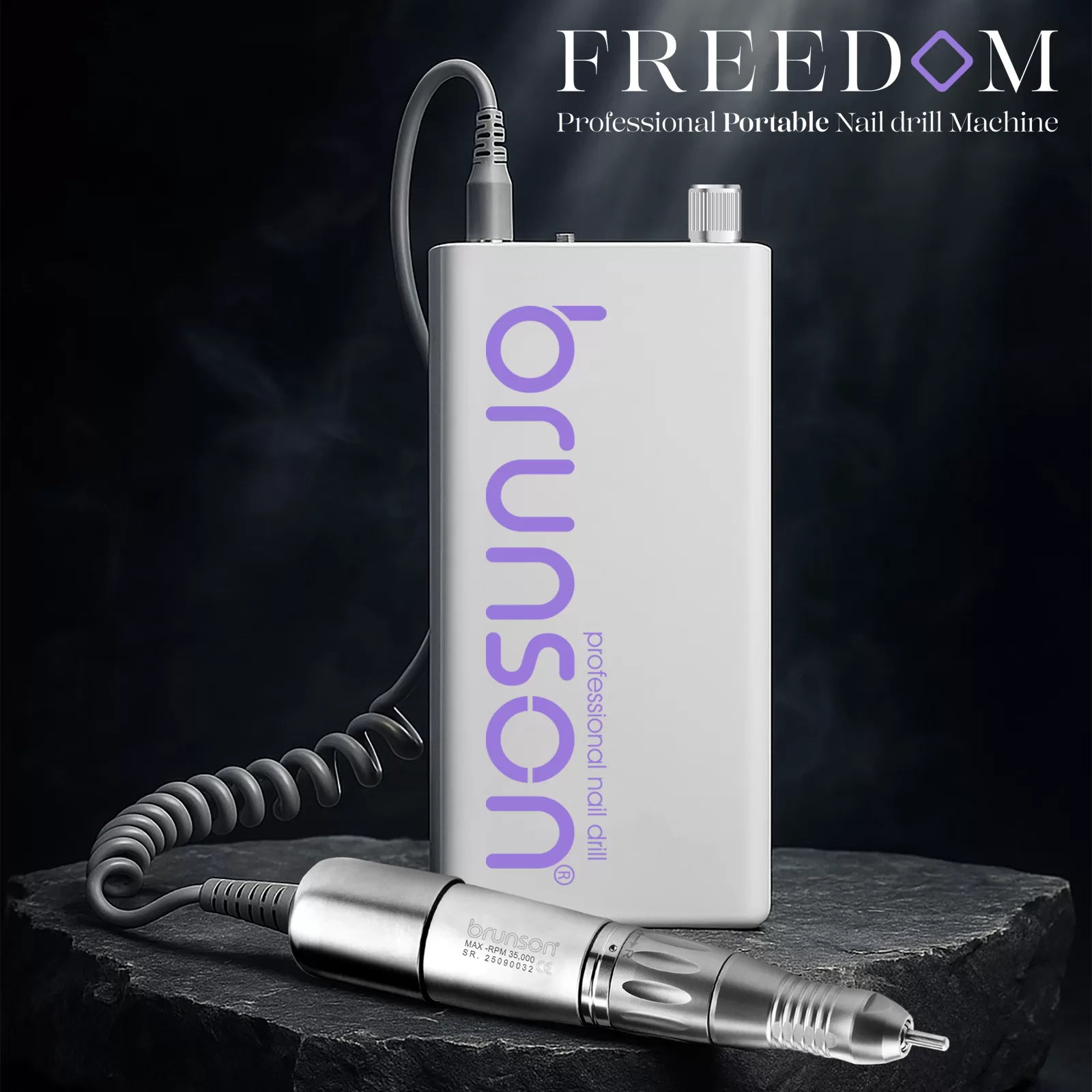 freedom portable nail drill machine4 Portable nail drill machine with 8-hour battery life for mobile nail techs