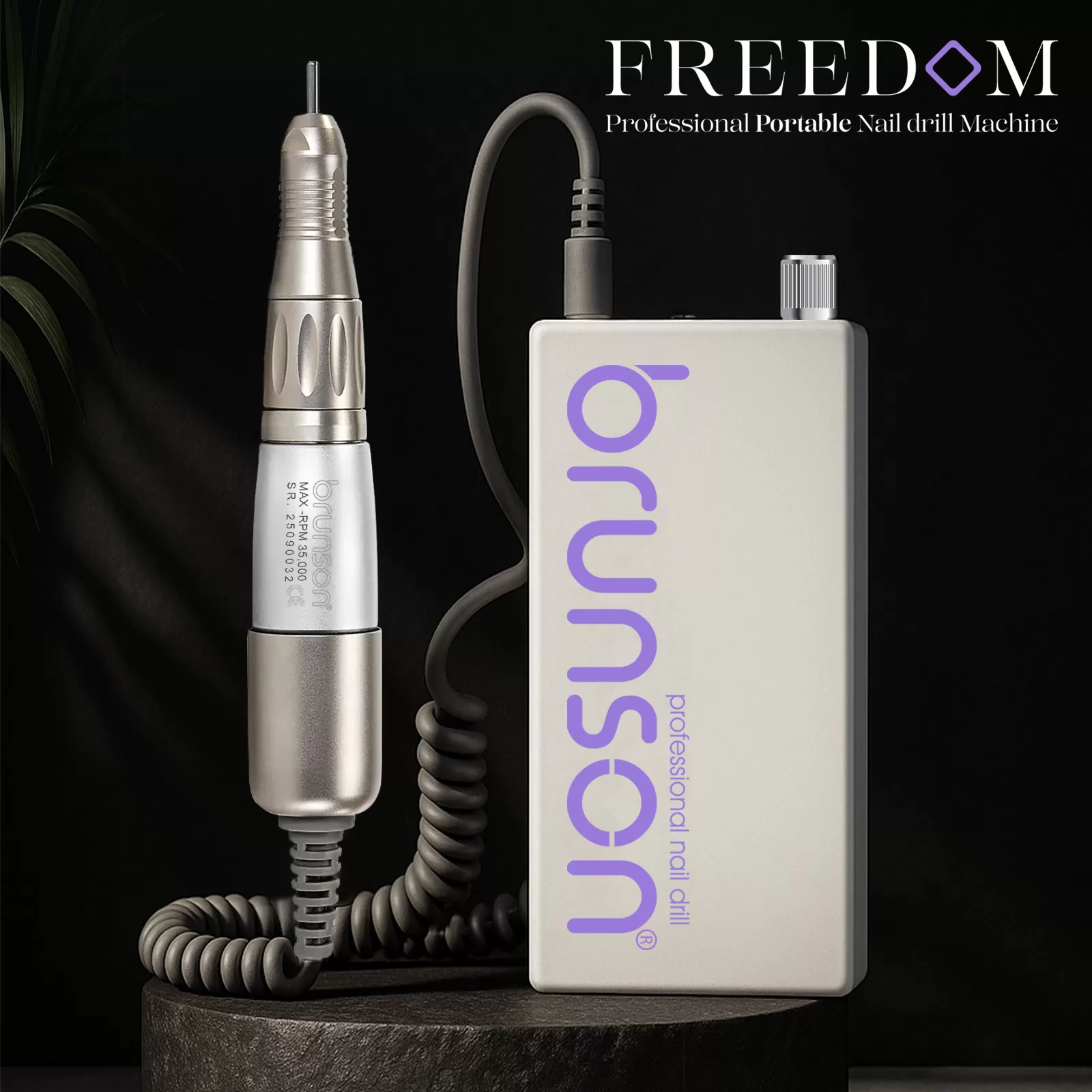 freedom portable nail drill machine5 Portable nail drill machine with 8-hour battery life for mobile nail techs