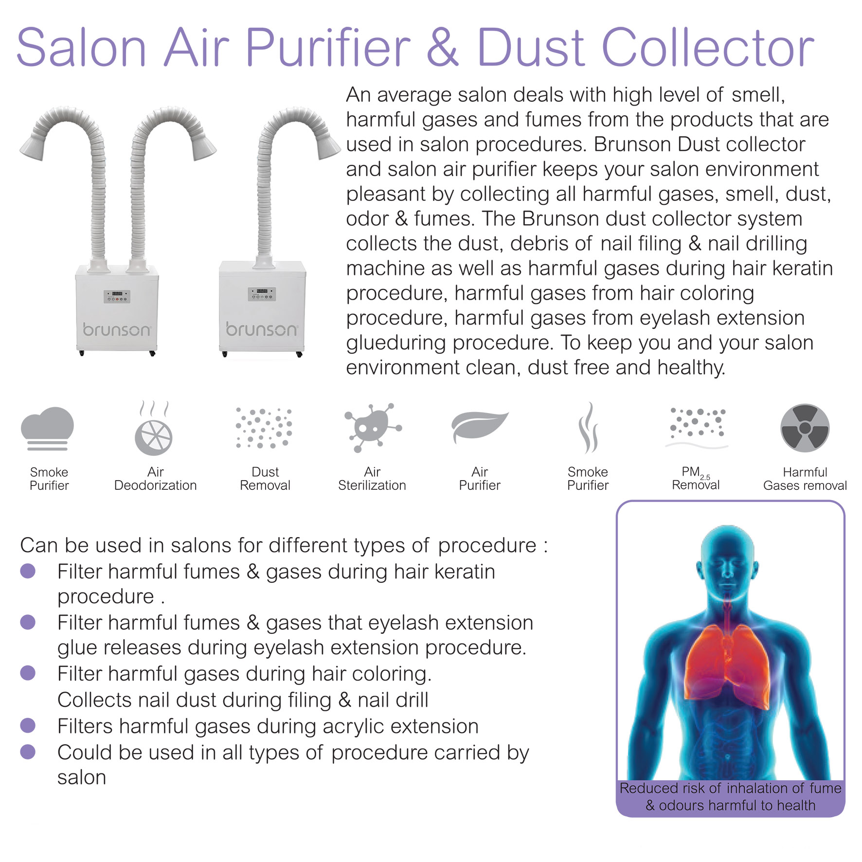 salon air purifier and dust collector