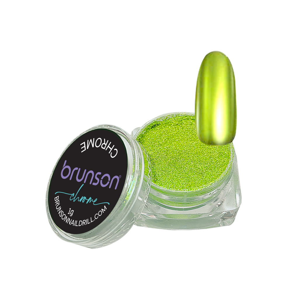 Chrome-nail-powder-Green-Brunson