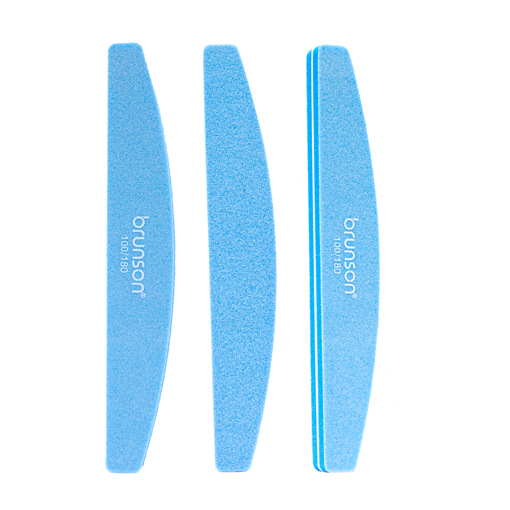 Half Moonscape-Shape Nail File-Buffer(12pcs)-Brunson Half Moonscape-Shape Nail File-Buffer(12pcs)-Brunson