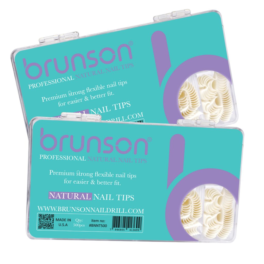 Natural Fake Nail Tips 500pcs With Nail Glue Brunson