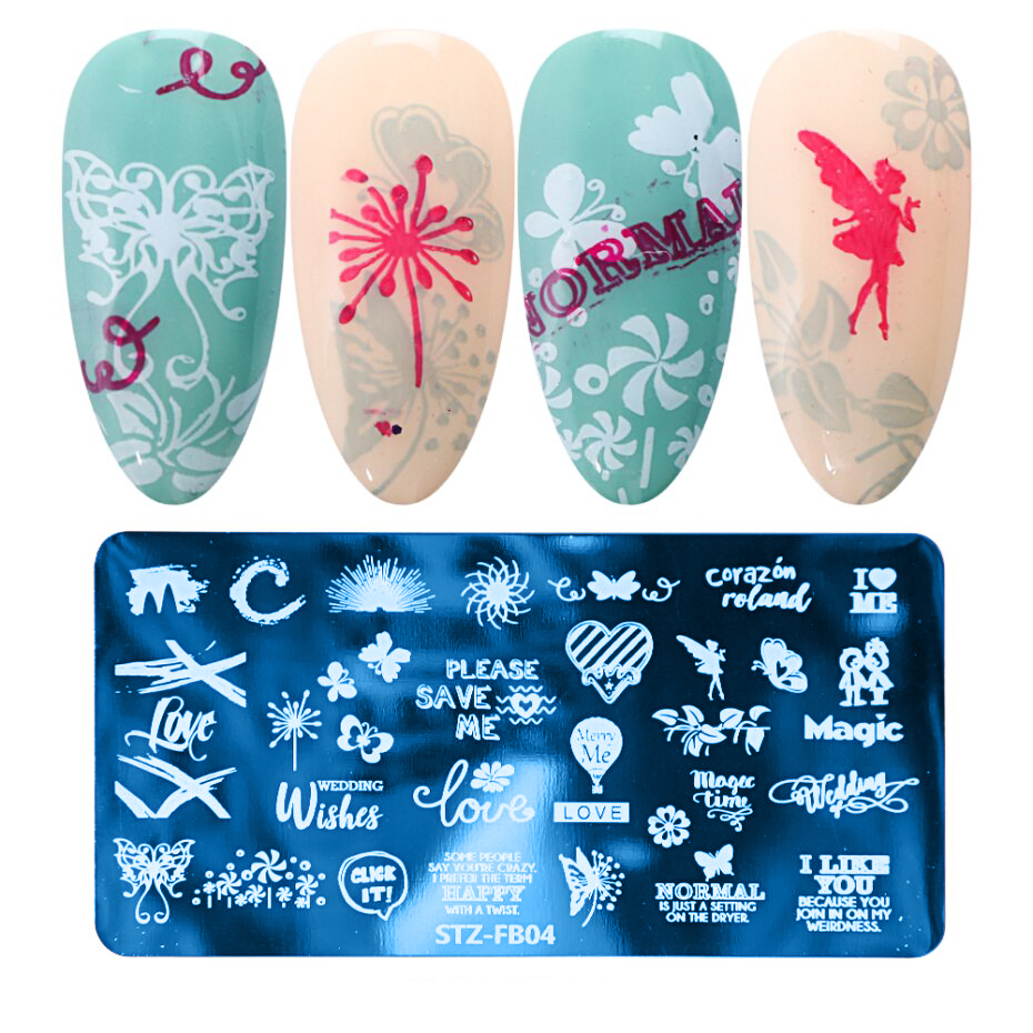 Nail Stamp Templates STZ-FB04 Nail Stamp Templates STZ-FB04