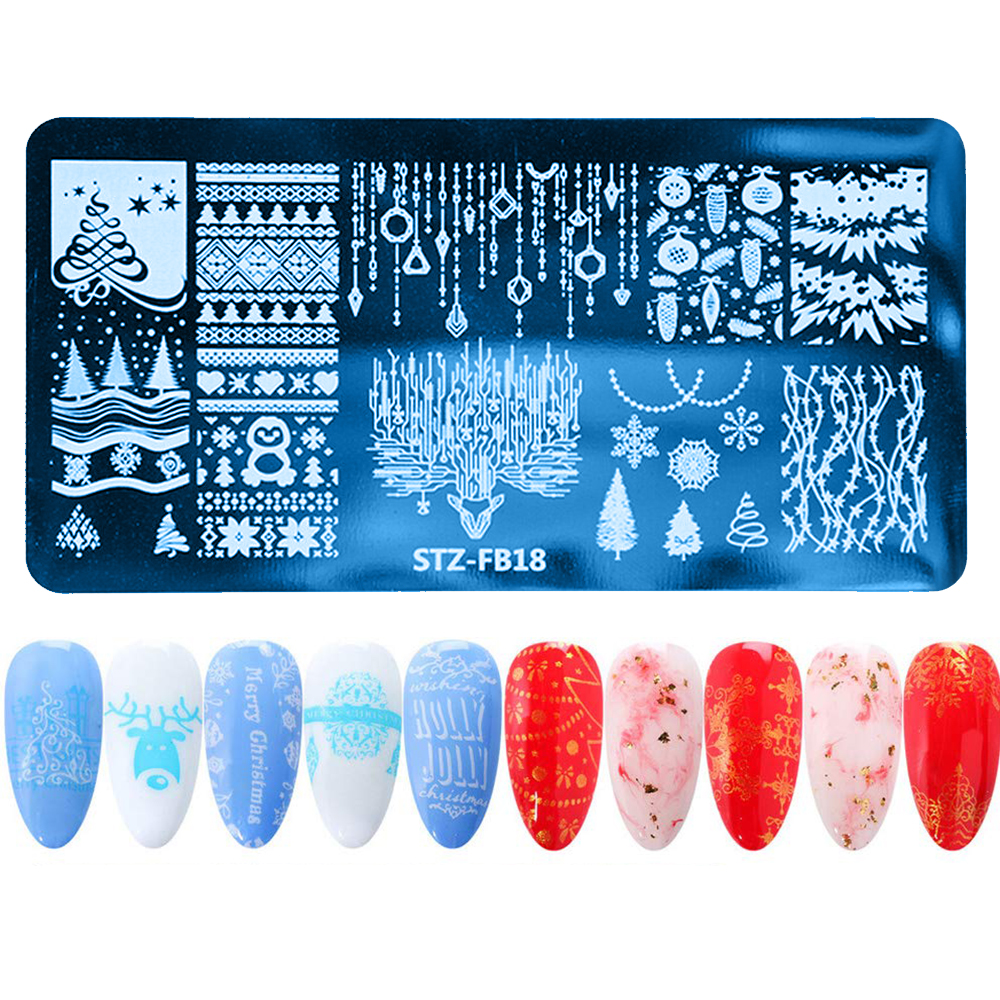 Nail Stamp Templates STZ-FB18 Nail Stamp Templates STZ-FB18