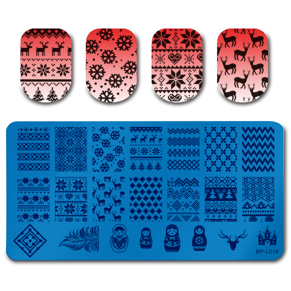 Nail Stamp Templates BP-L018