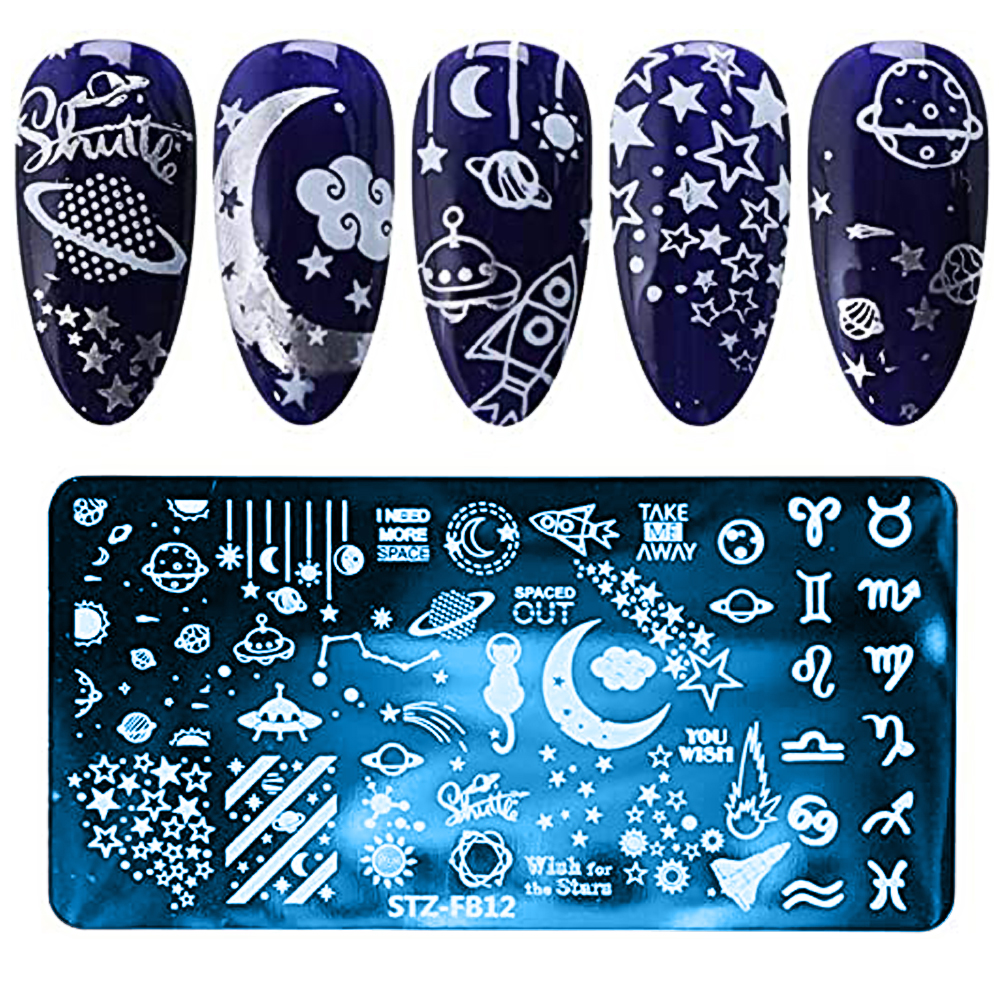 Nail Stamp Templates STZ-FB12 Nail Stamp Templates STZ-FB12