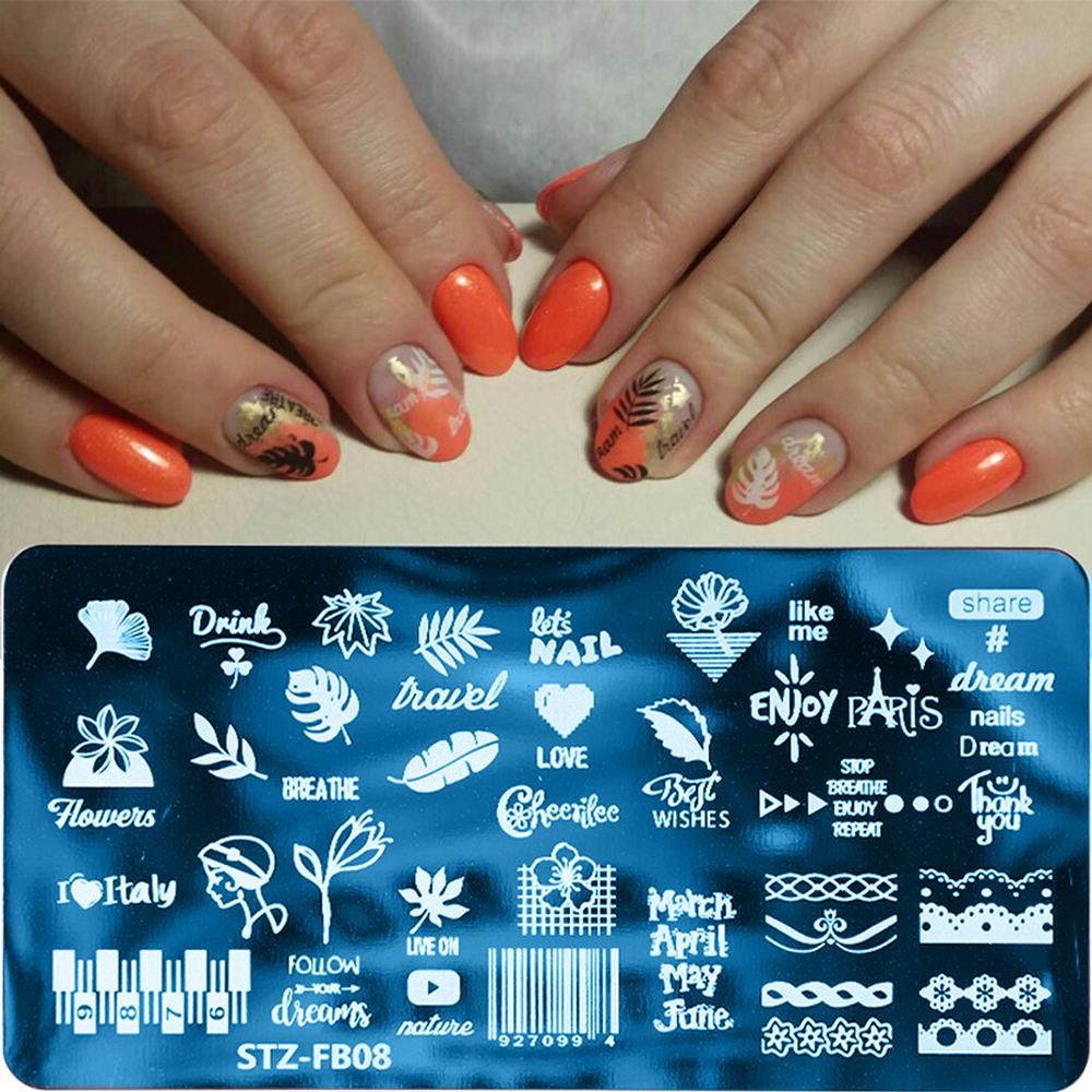 Nail Stamp Templates STZ-FB08