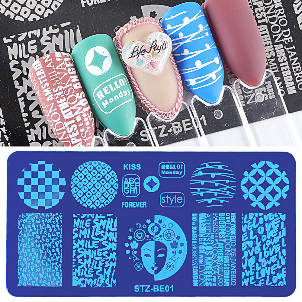 Nail Stamp Templates STZ-BE01
