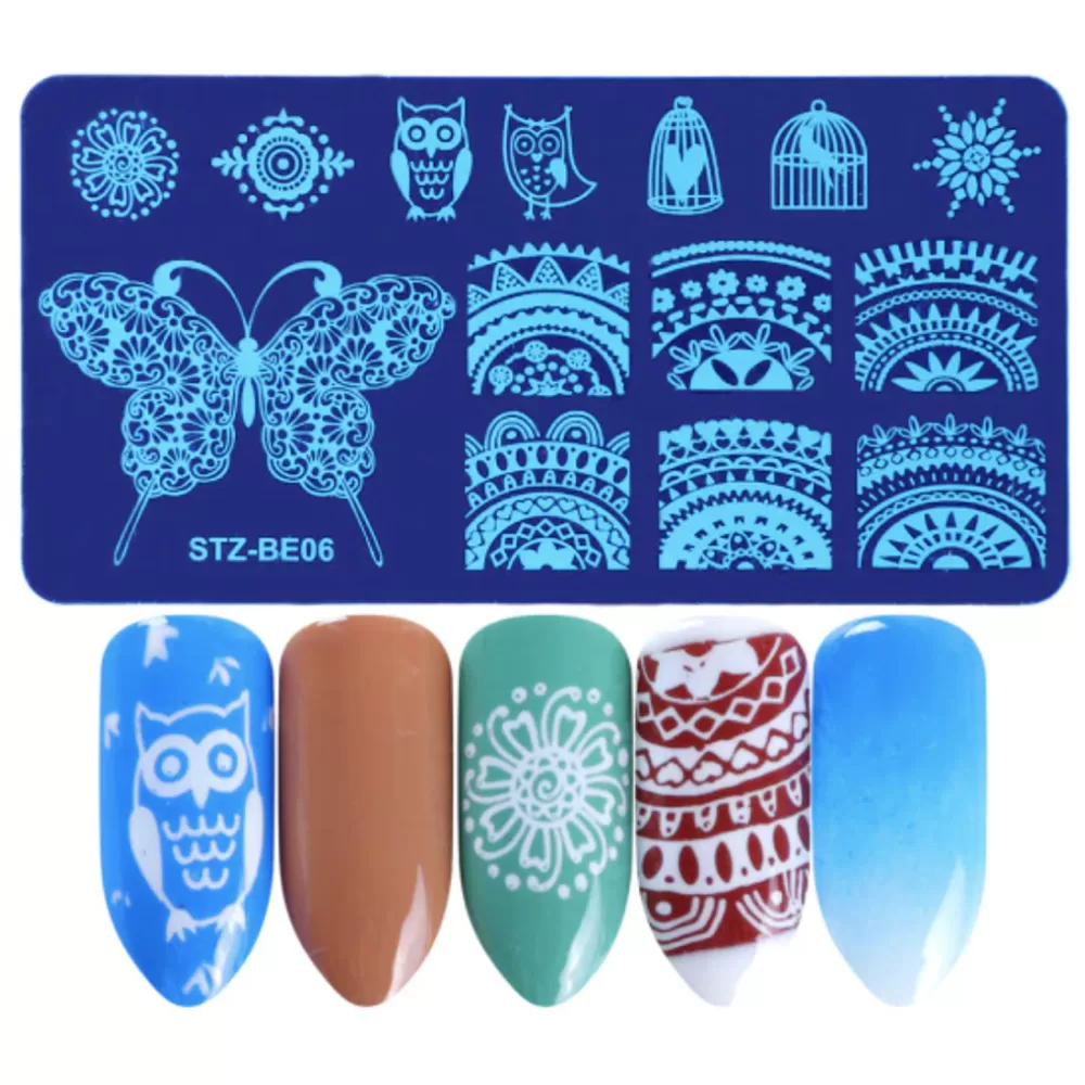 Nail Stamp Templates STZ-BE06