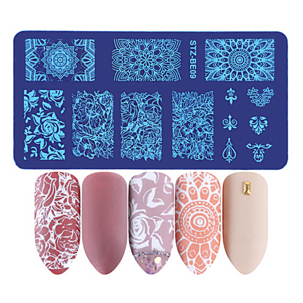 Nail Stamp Templates STZ-BE09-Brunson