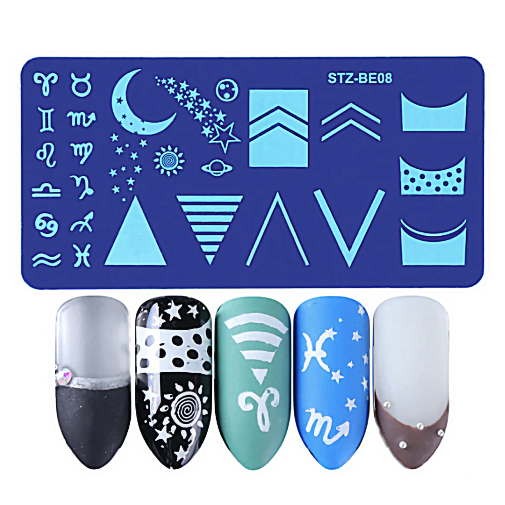 Nail Stamp Templates STZ-BE08