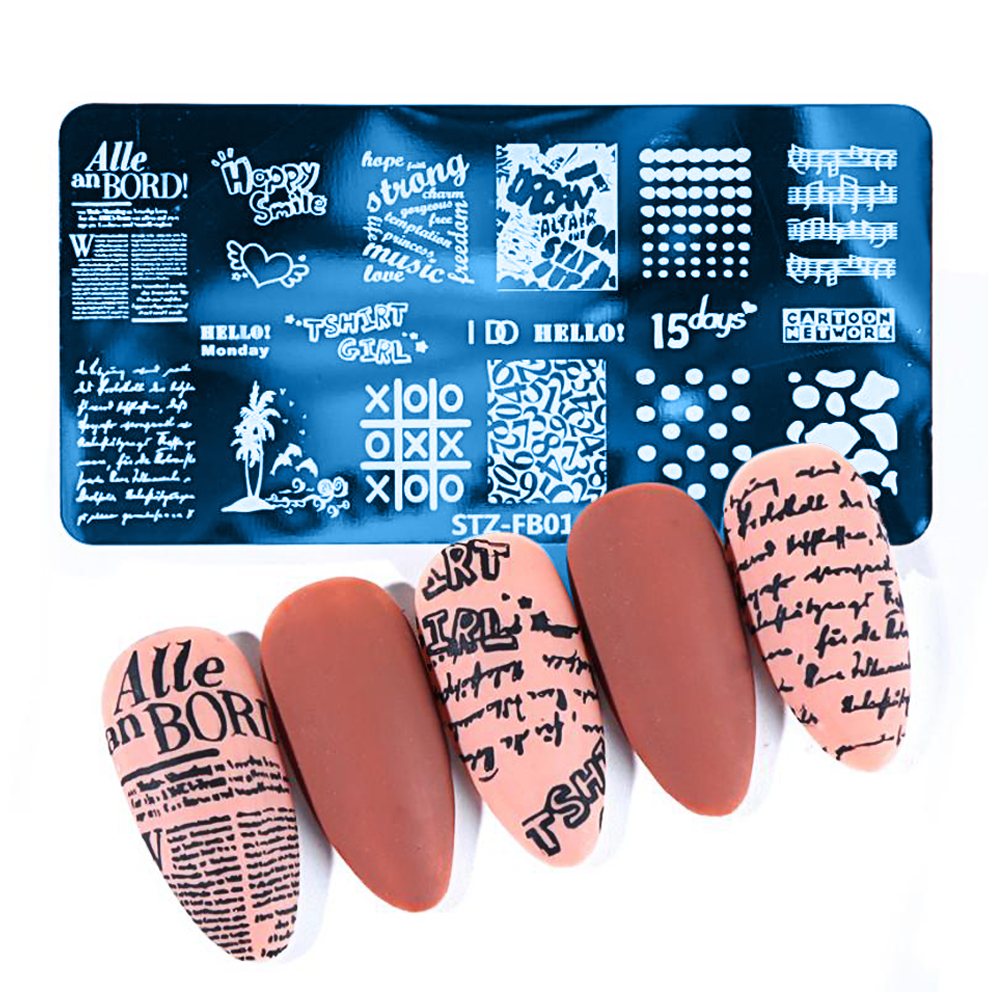 Nail Stamp Templates STZ-FB01