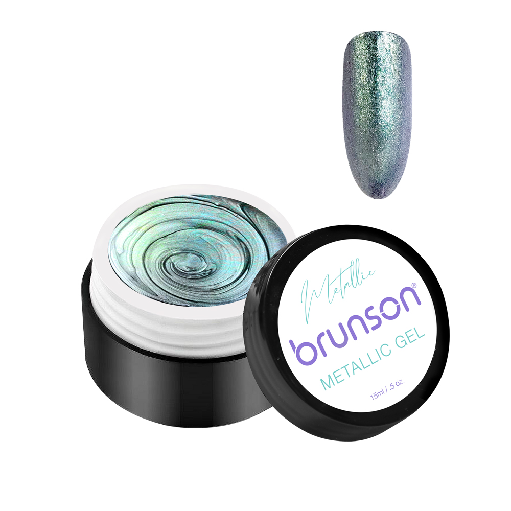 Metallic-Green-Gel-Nail-Polish-Brunson