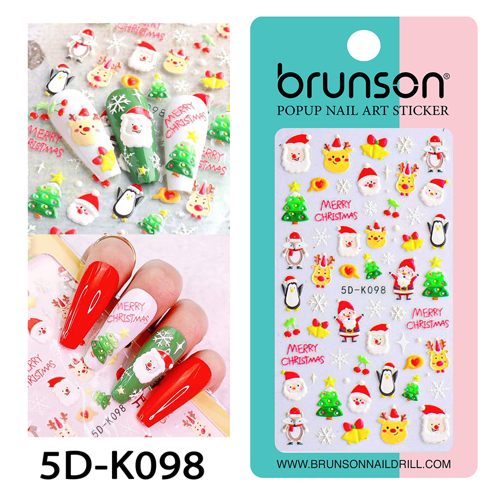 5D Christmas Nail Art Stickers 5D-K098