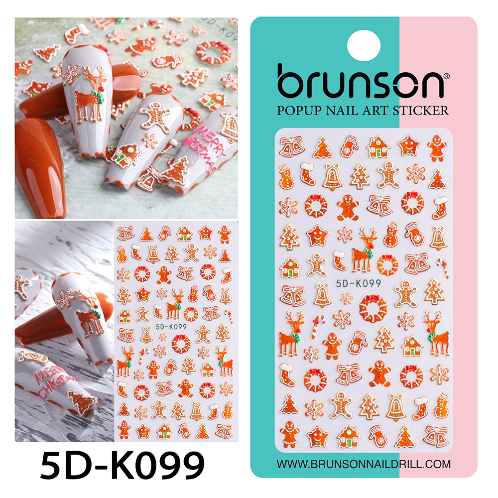 5D Christmas Nail Art Stickers 5D-K099