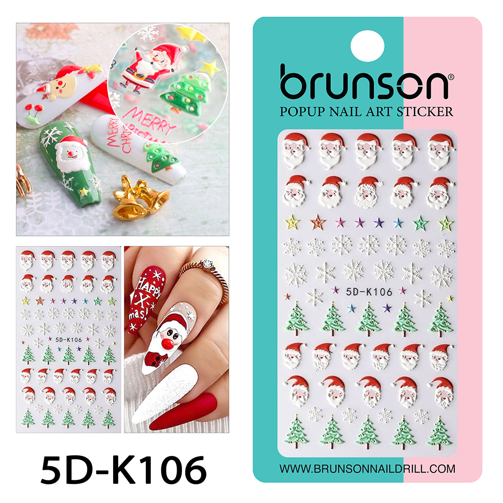 5D Christmas Nail Art Stickers-Brunson