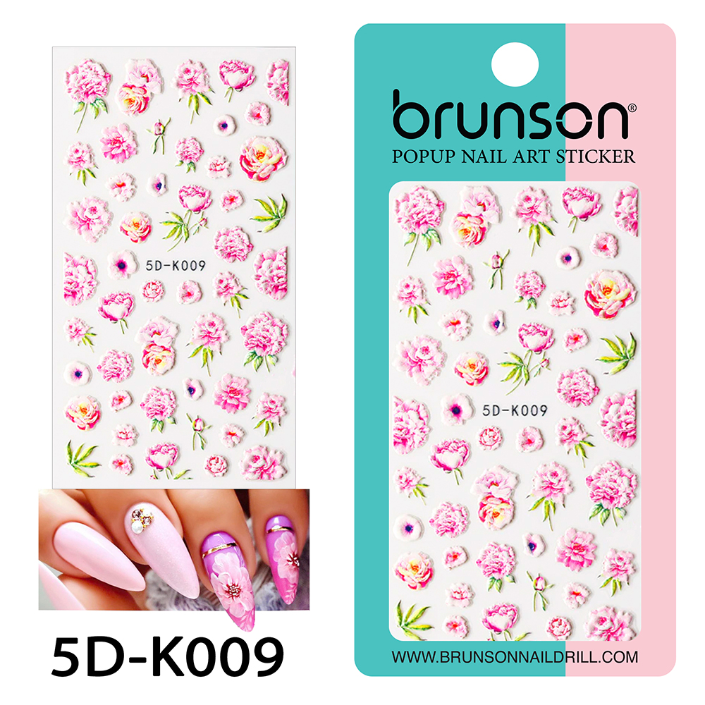 5D Flower Nail Art Stickers 5D-K009-Brunson