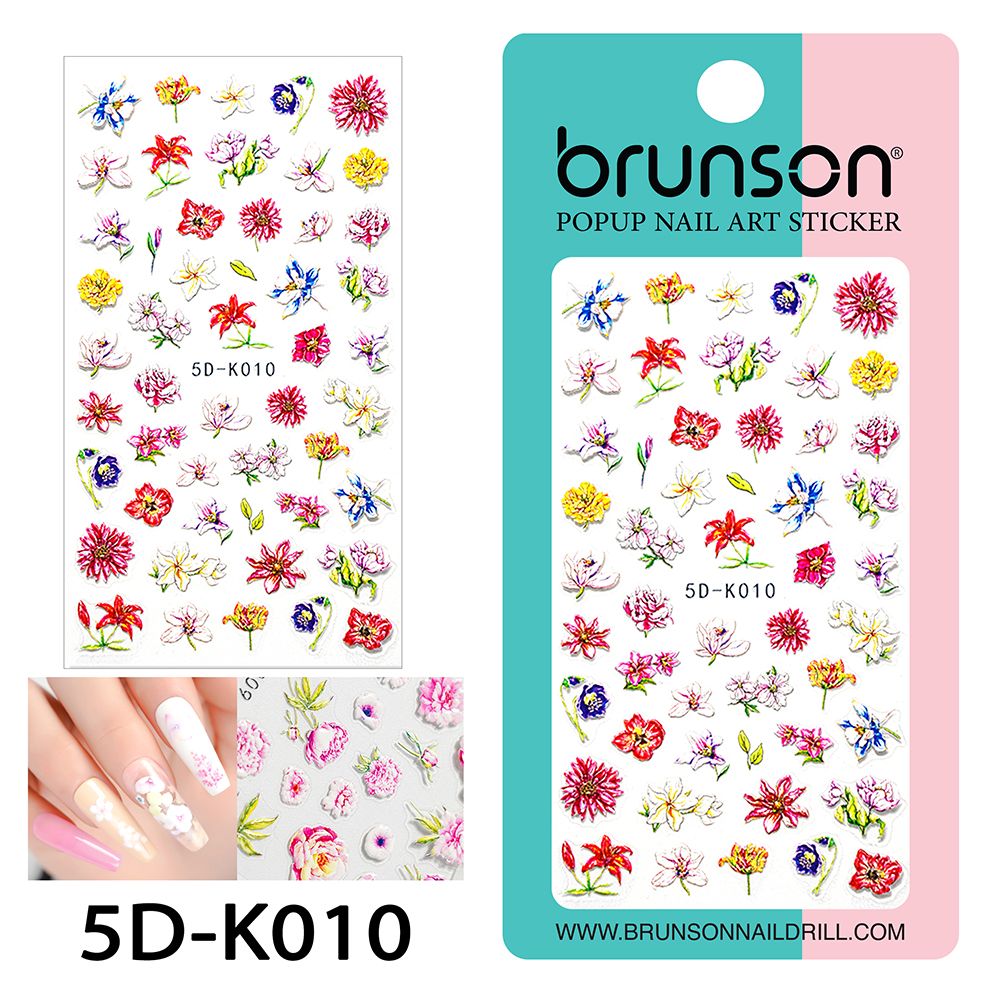 5D Flower Nail Art Stickers 5D-K010-Brunson