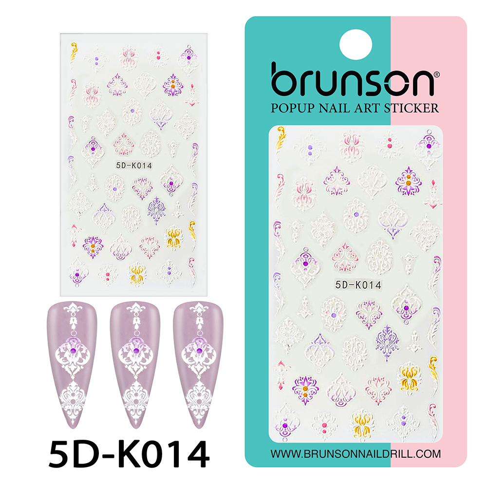 5D Nail Art Stickers 5D-K014-Brunson
