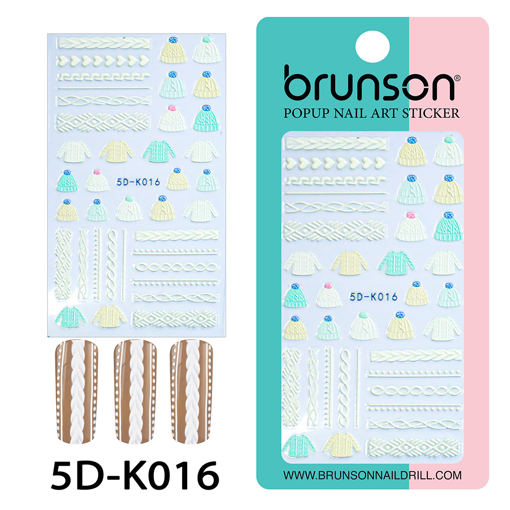 5D Nail Art Stickers 5D-K016-Brunson
