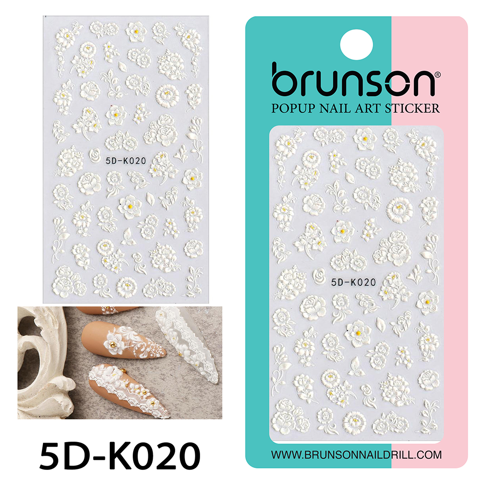 5D Flower Nail Art Stickers 5D-K020-Brunson