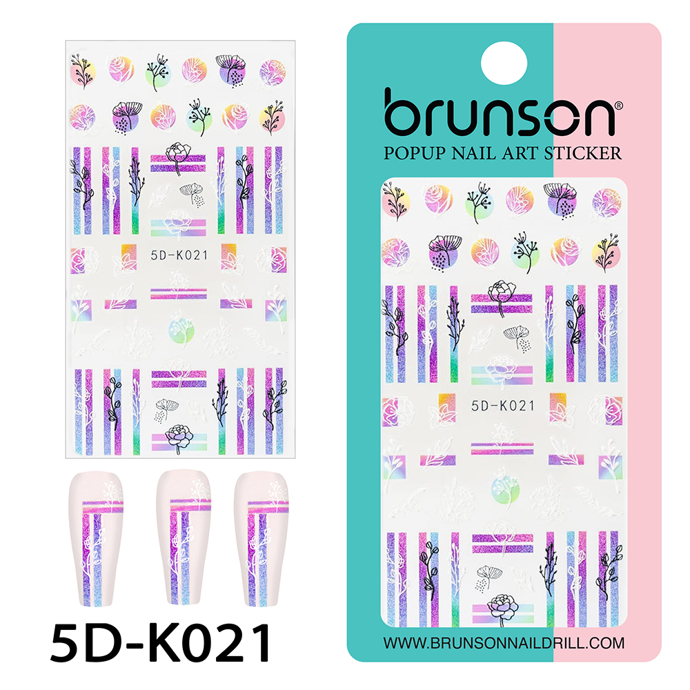 5D Flower Nail Art Stickers 5D-K021-Brunson