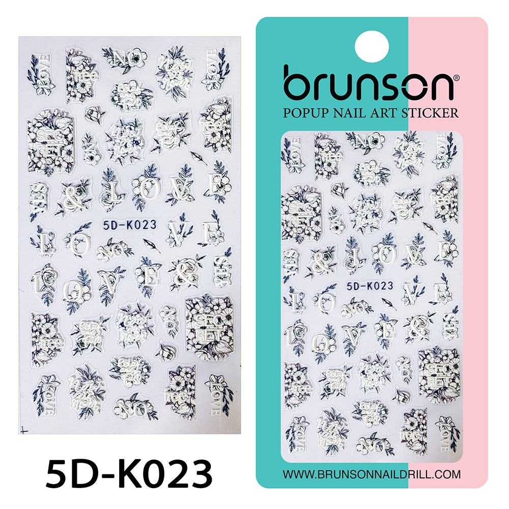 5D Flower Nail Art Stickers 5D-K023-Brunson