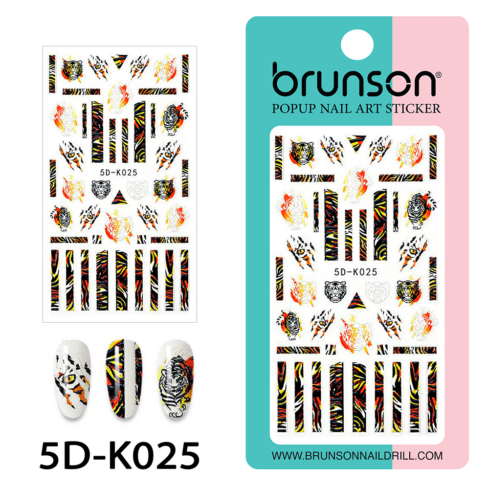 5D Nail Art Stickers 5D-K025-Brunson