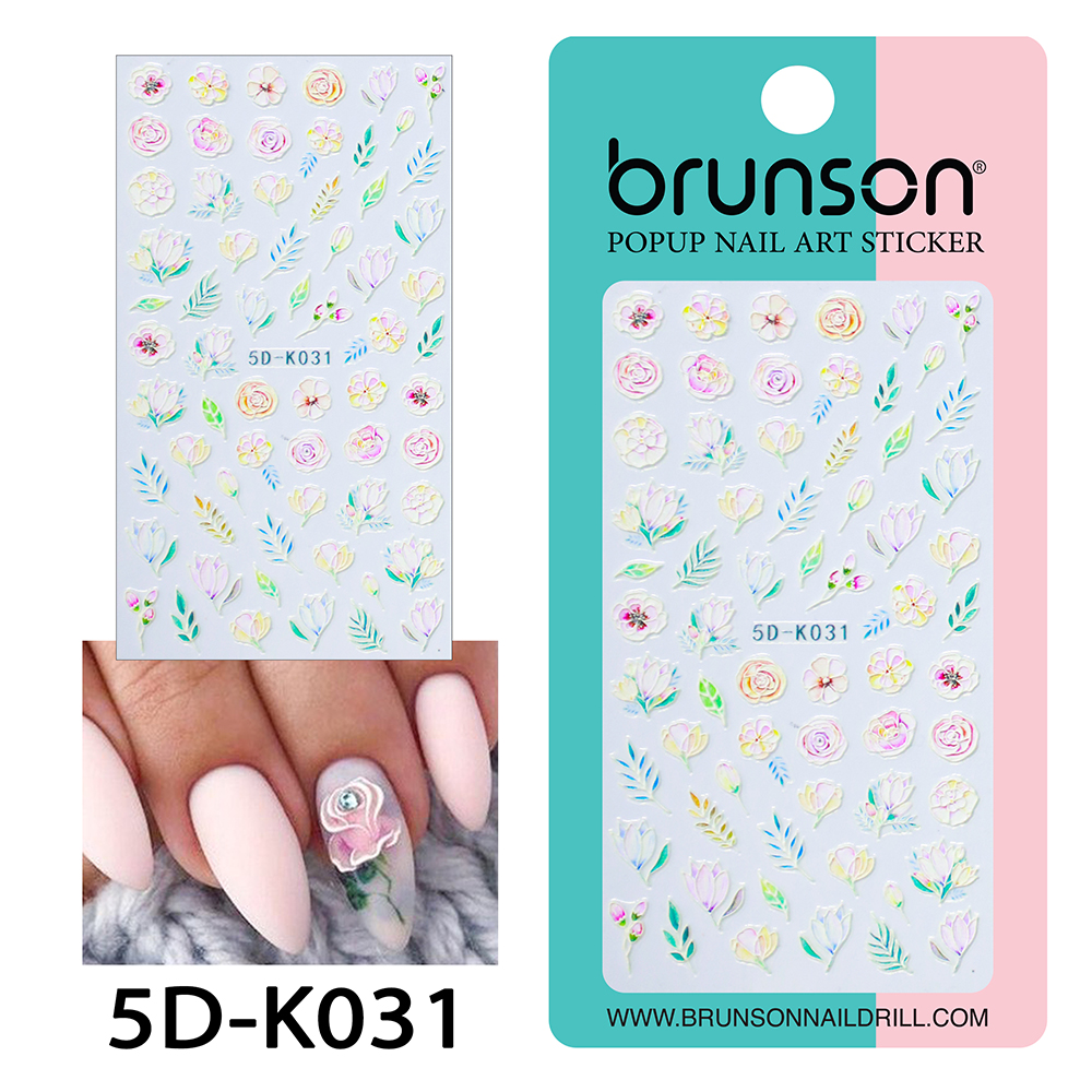5D Flower Nail Art Stickers 5D-K031-Brunson