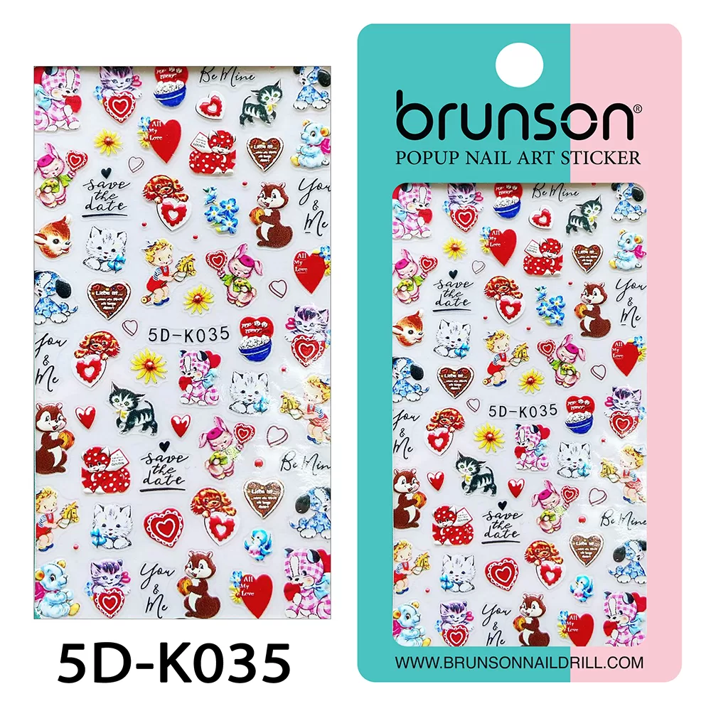 5D Nail Art Stickers 5D-K035-Brunson