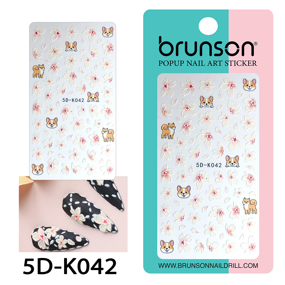 5D Flower Nail Art Stickers 5D-K042-Brunson