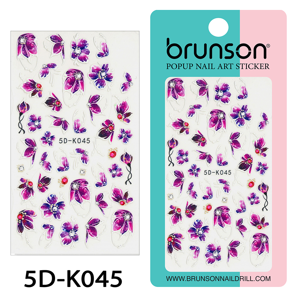 5D Flower Nail Art Stickers 5D-K045-Brunson