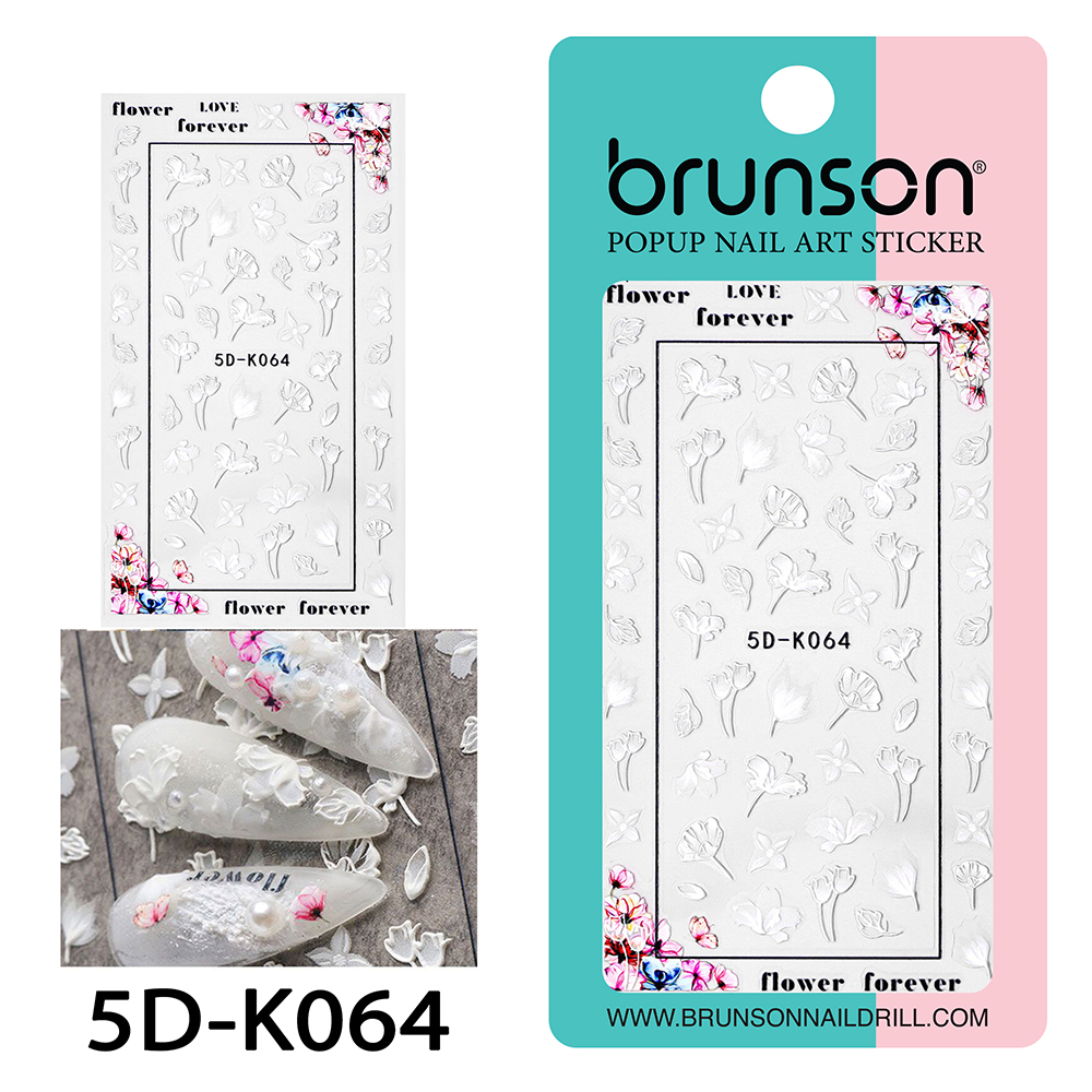 5D Flower Nail Art Stickers 5D-K064-Brunson