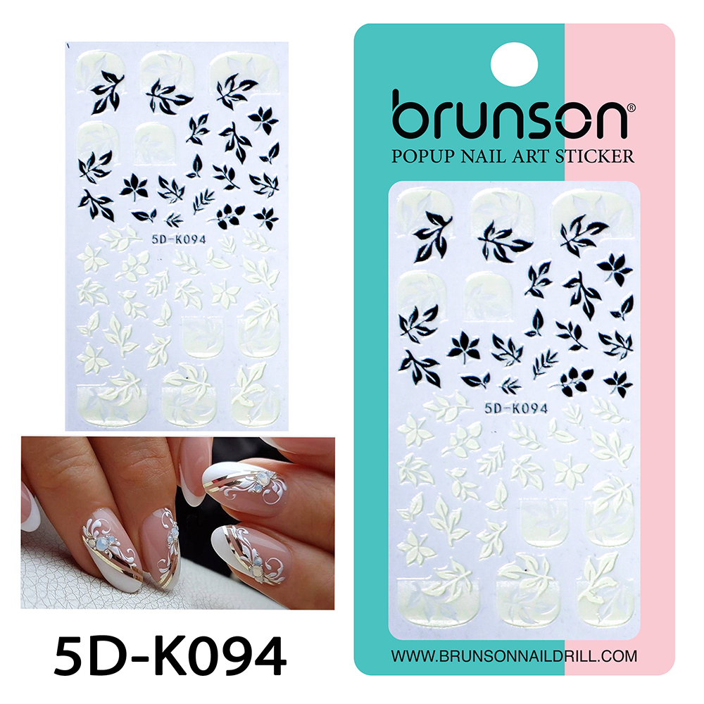 credit Weggelaten Voor een dagje uit Flower Nail Art Sticker Decals 5d Exquisite Embossed Nail Art Supplies  Self-Adhesive Nail Art Decoration - 5D-k094 - Brunson Nail Drill Machine