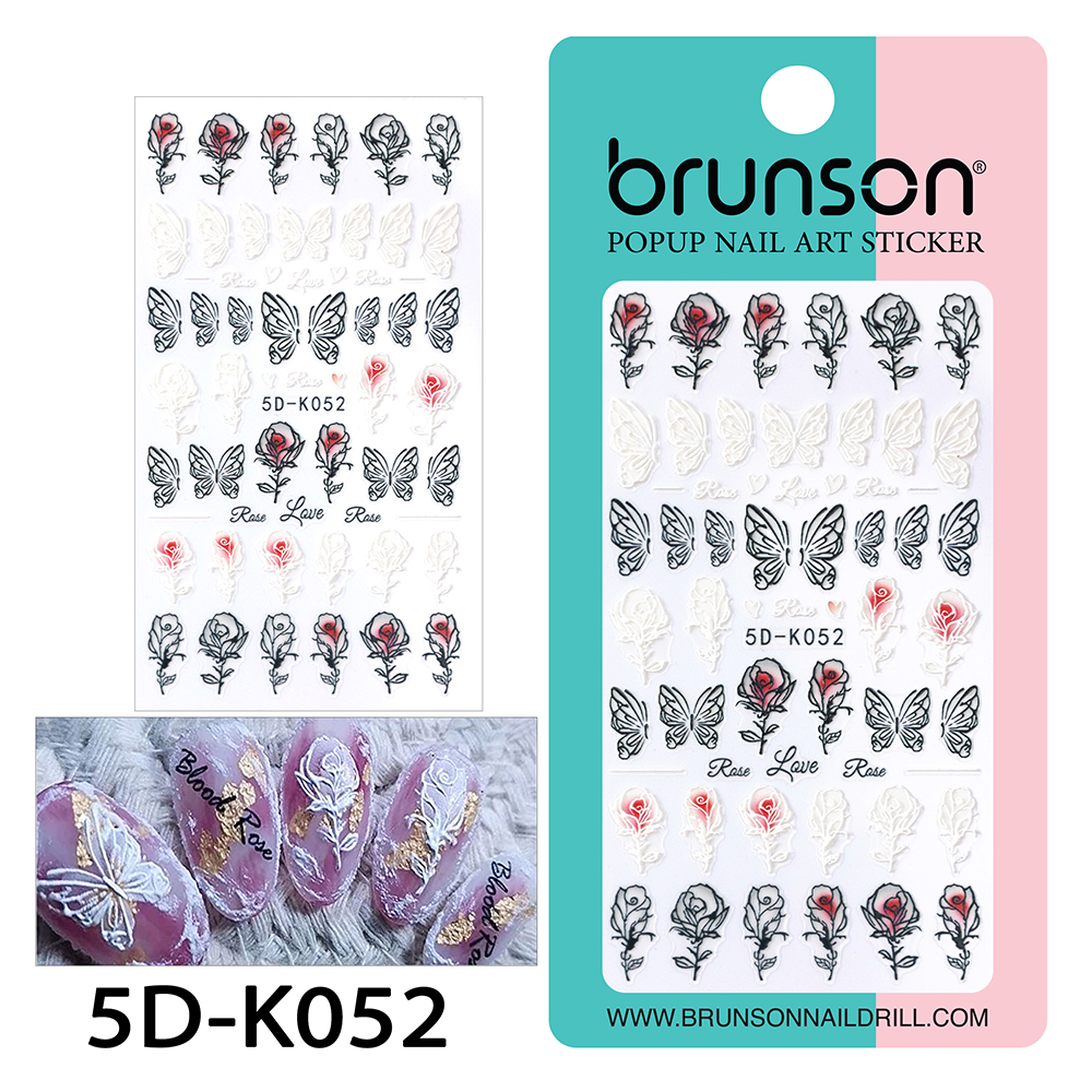 5D Flower Nail Art Stickers 5D-K052-Brunson