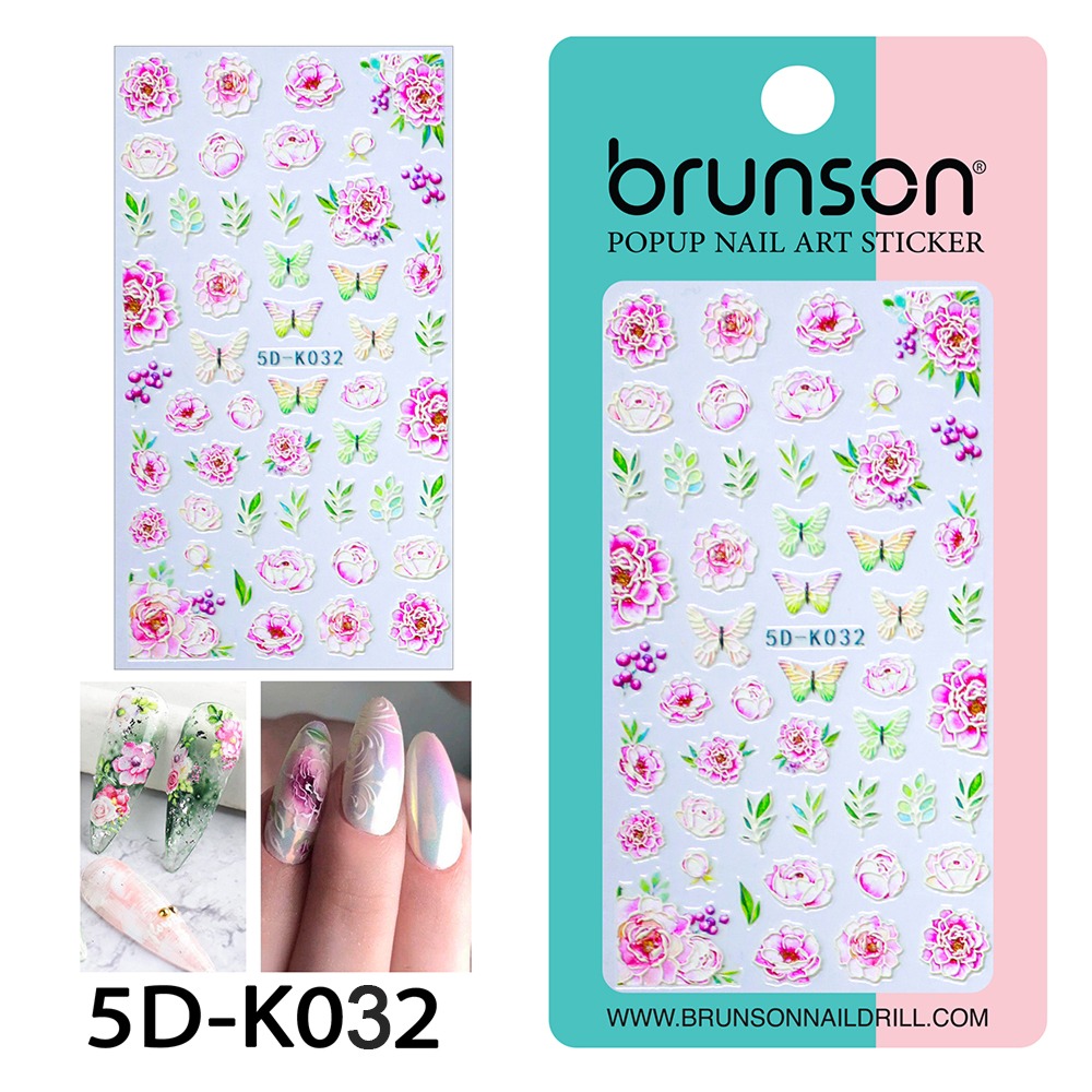 5D Flower Nail Art Stickers 5D-K032-Brunson