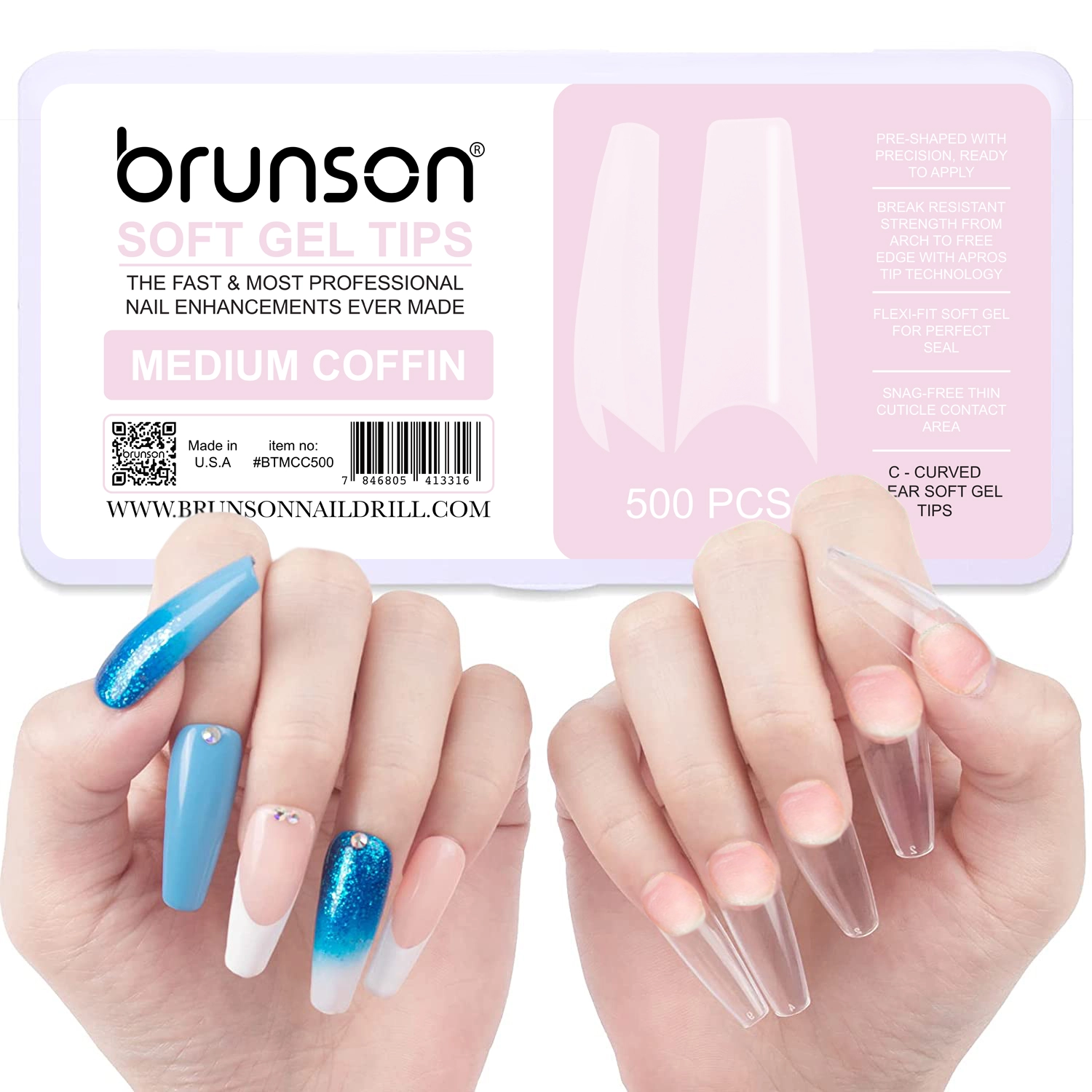 Coffin Soft Gel Tips