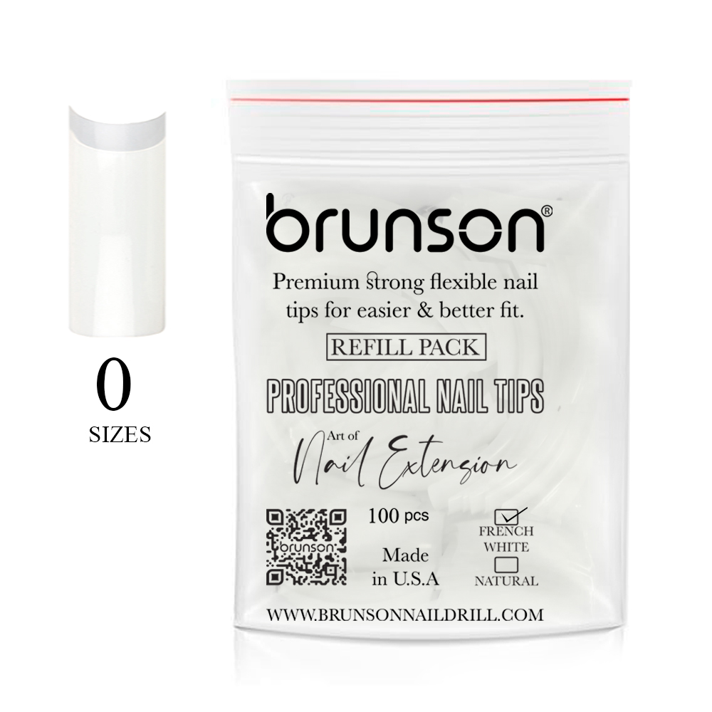 Classic French-Natural Professional-Nail Tips-Refill Pack(0 sizes)-CLFCN0-Brunson