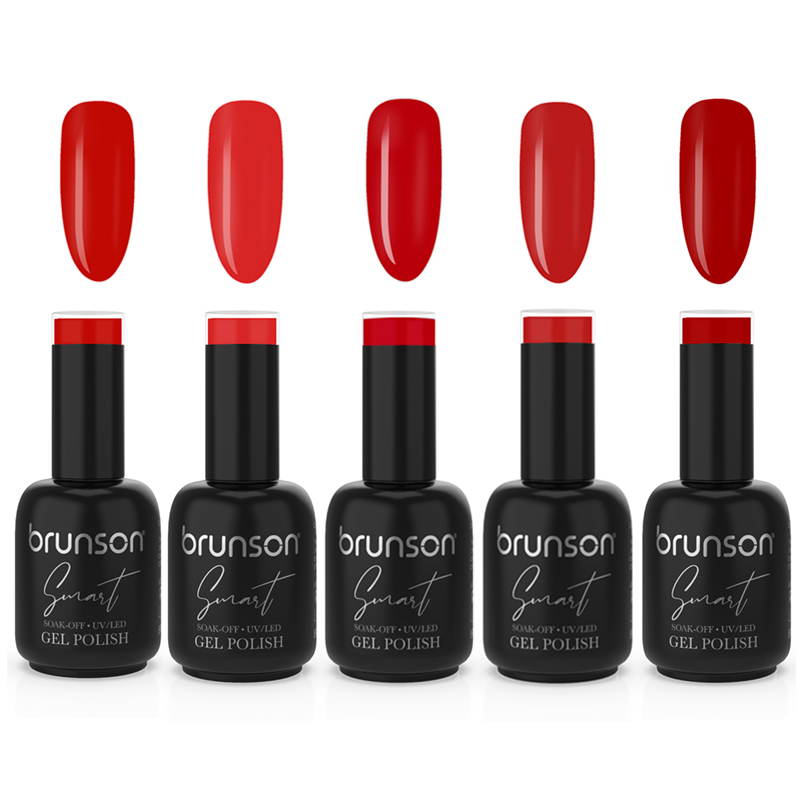 Gel Nail Polish Kit Red Collections-BRUNSON