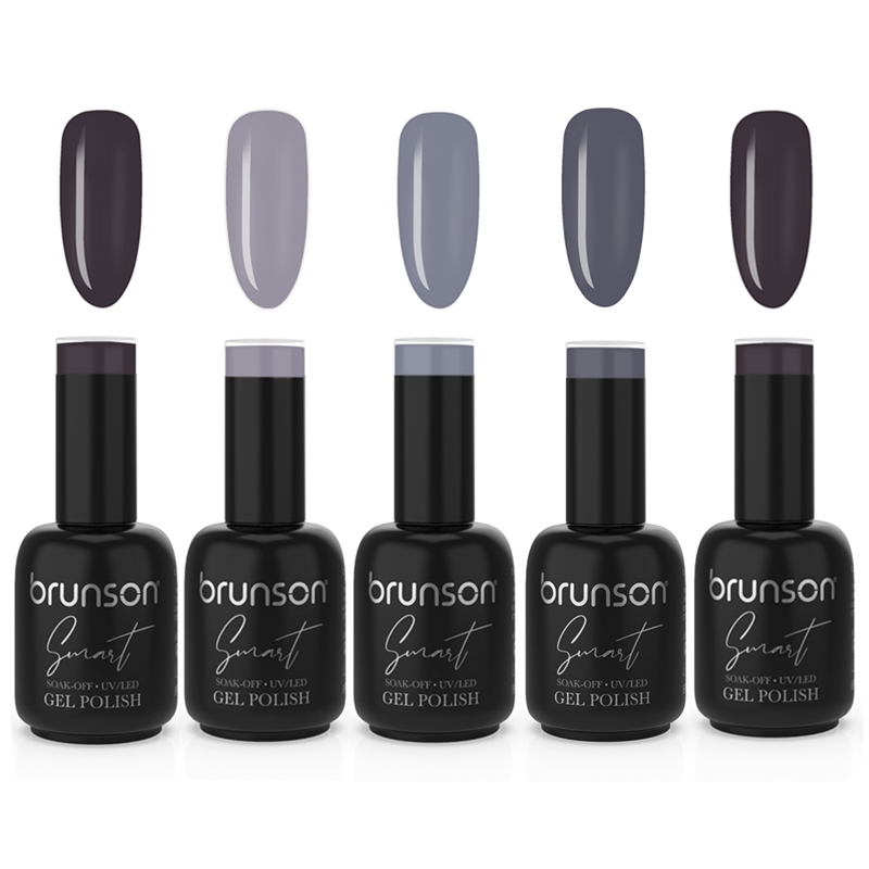 Gel Nail Polish Kit Gray Collections-BRUNSON