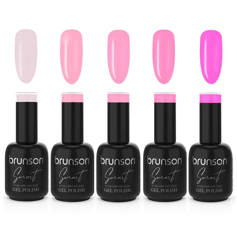 Gel Nail Polish Kit Pink Collections-BRUNSON