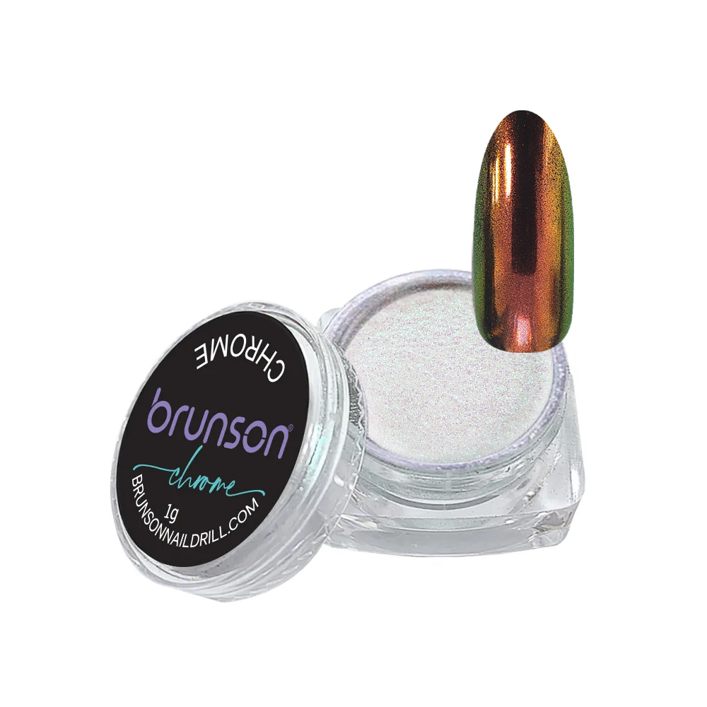 Chrome nail powder 18 carat gold