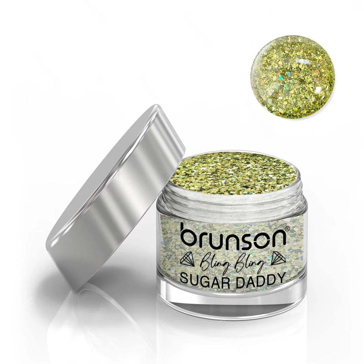 Bling Bling Sugar Daddy Acrylic Nail-Glittered-Powder-BC044