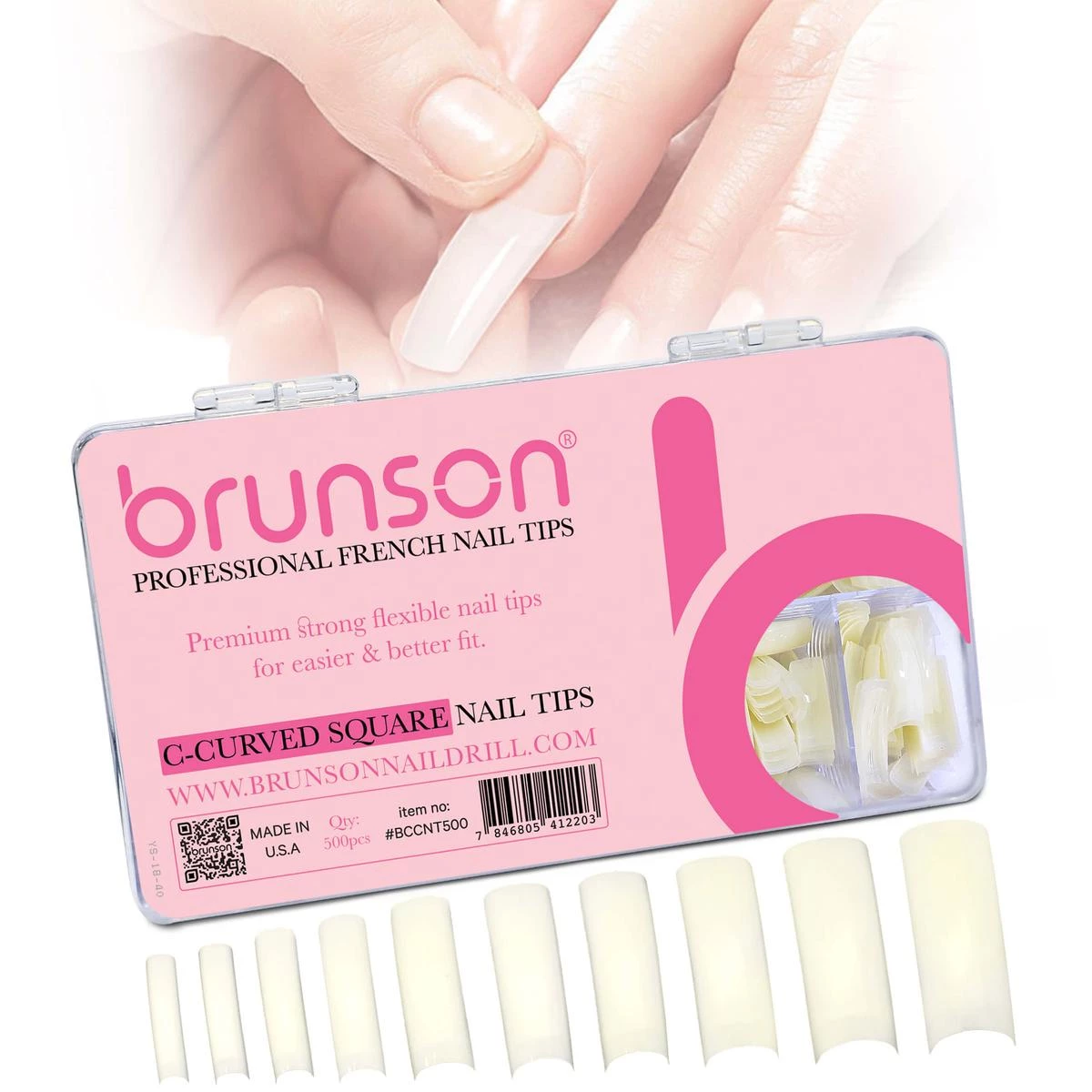 Acrylic-C-Curved-Square-Nail-Tips