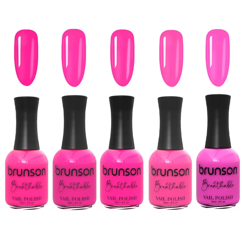 Breathable Nail Polish Pink Sparkle Series