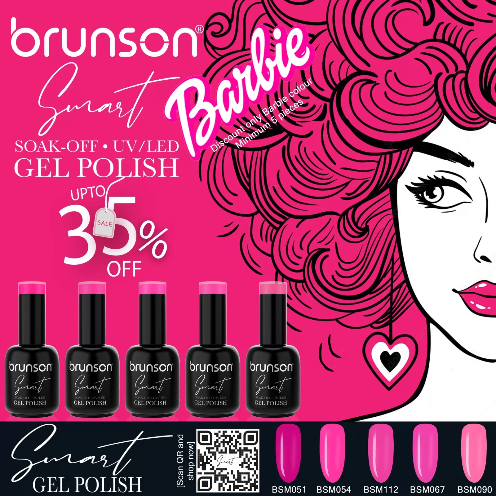 Barbie Pink Color Gel Polish Set