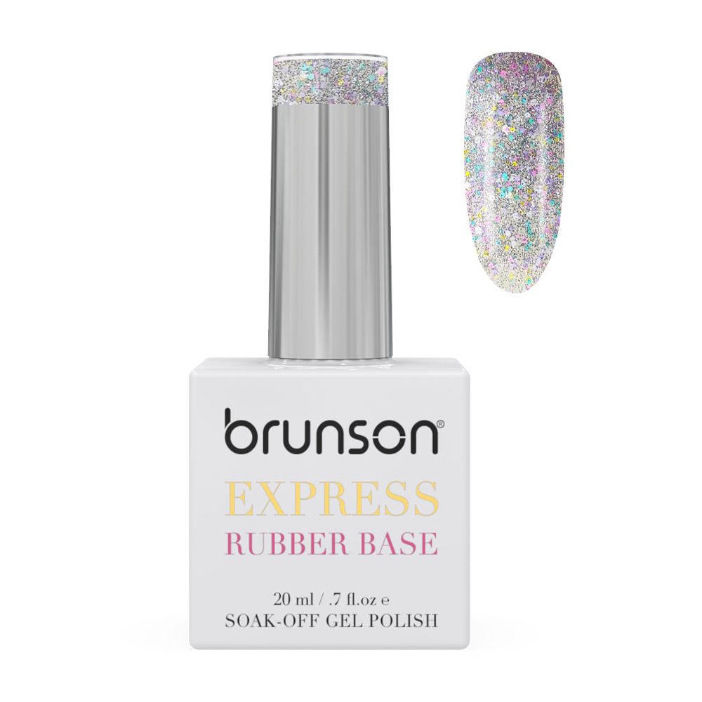 Micro Diamond Rubber Base Gel Polish Glitter Shine Brunson